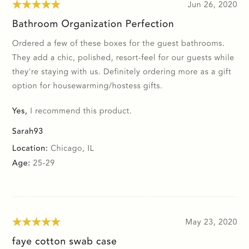 Faye Cotton Swabs Case - white